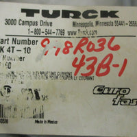 Turck RK4T10 Cordset U2160 10 m Long 4 A Female M12 x 1, Straight 3 x 22AWG