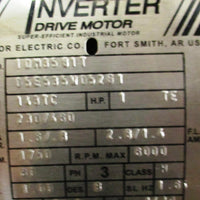 Baldor IDM3581T Inverter Drive Gear Motor 1 HP, 3 Phase, 15:1 Ratio, 992 InLb