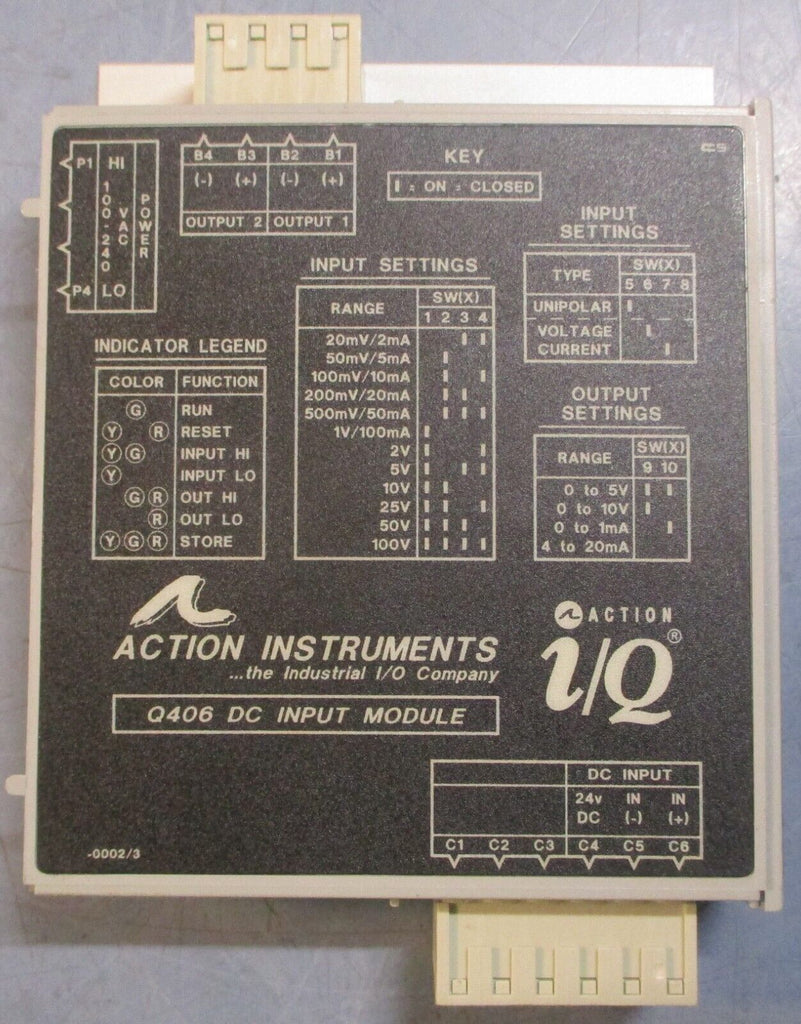 Action Instruments Eurotherm Q406A003 DC Input Module 100240VAC Powe