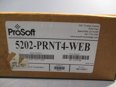 PROSOFT ETHERNET GATEWAY  PRINT AND APPLY CONTROLLER 5202PRINT4WEB