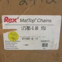 Rex MatTop Chain Table Top Conveyor Chain 6" WD, 120" Long LF7056.00