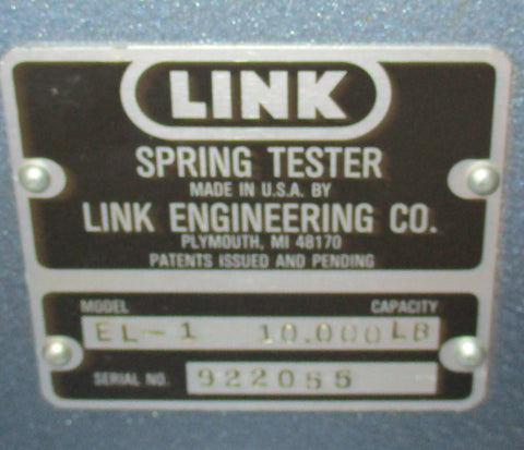 Link EL1 Spring Tester 10 Lb Capacity Link Pass Through Tester Absolute Zero 2