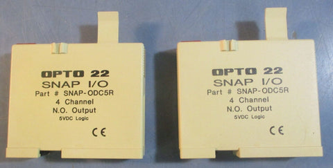 Opto 22 Snap I/O Module SNAP-ODC5R N.O. Output 5VDC Logic (Lot of 2)