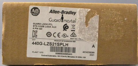 Allen Bradley 440G-LZS21SPLH Ser A Guard Master Guard Lock PTL STD Code Lock Aux