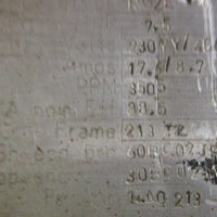 Siemens 1LA02132YK60 Electric Motor PE21 Plus RGZE 7.5HP 213TZ 11/8" Shaft