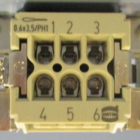 (Lot of 3) Harting HAN 6EMs Connector Plug 09 33 006 2601, 16A, 500V, 6kV 3