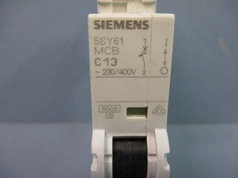 Siemens 5SY61 Miniature Circuit Breaker C13 ~230/400V Lot of Two