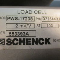 Schenck PWS17238 Load Cell 2 mV/V At 100 kg 141/4" Length 2" Width