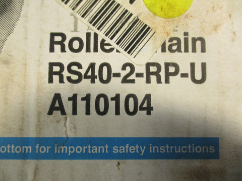 Tsubaki RS402RPU Roller Chain #40 Chain Size 10' Long 240 Links