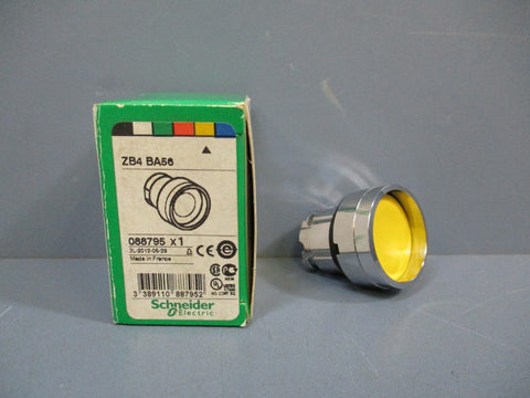 Schneider Electric ZB4BA56 Yellow Push ButtonHead 22mm Cutout XB4 Series NEW