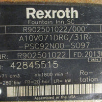 Rexroth R902501022 Axial Piston Pump Hydraulic Pump 31mm Shaft Dia