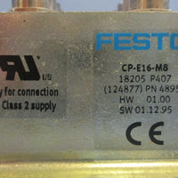 (Lot of 3) Festo CPE16M8 Fieldbus Input Module 16 Port 18205 WN07