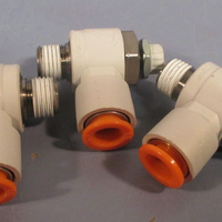Lot of 3 SMC Flow Control Valve 3/8" Tube 1/4" NPT AS3201FN0211S