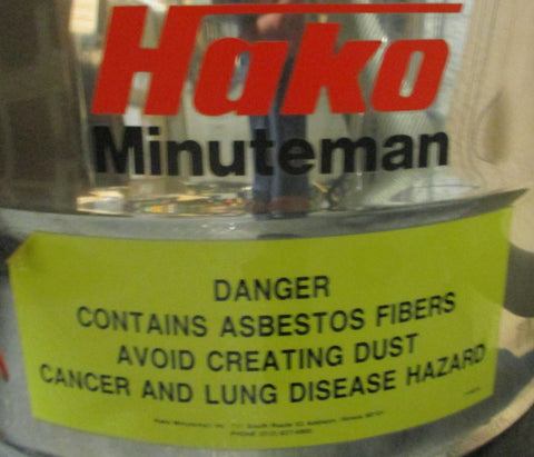 Hako Minuteman C80315 Asbestos Vacuum 115VAC 6A 60Hz No Filter