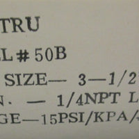 Tel Tru 3550BC4L1B7FE Pressure Gauge 15 PSI 3 1/2" Dial 1/4 NPT lot of 8