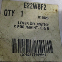(Lot of 3) Eaton Cutler Hammer E22WBF2 2Pos. Selector Switch Lever Red