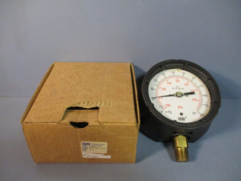 Wika Pressure Gauge 4.5in 1/2in Connection 30-100psi Type 213.34 4.5"