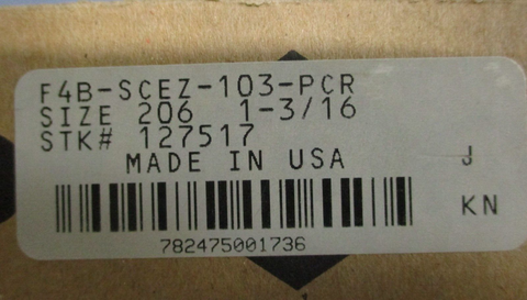 Dodge 4 Bolt Flange Block Bearing F4B-SCEZ-103-PCR 1-3/16" Bore