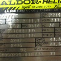 Baldor ECP3771T 10 HP Reliance Motor 3510 RPM 230/460 Volt 215T Frame