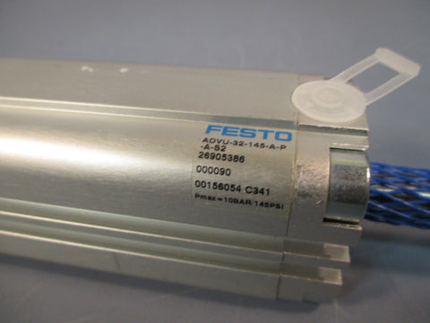 FESTO DOUBLE ACTING PNEUMATIC CYLINDER 32 MM X 145 MM ADVU32145APAS2