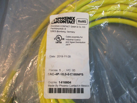 Phoenix Contact SAC4P10,0547/MINFS Cable Assembly 10M V/C:00 FACTORY SEALED
