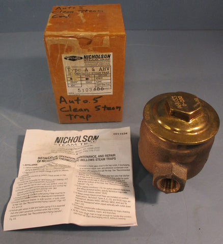 Spence Nicholson Type A Thermostatic Steam Trap 5103400 1/2"