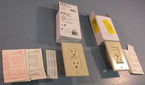 Hubbell GFR15I Wiring Device GFCI Receptacle 2 Pole 15A 125VAC Lot of 2
