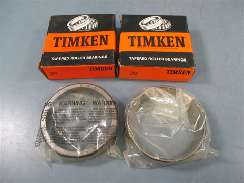 Timken 383 Tapered Roller Bearing Cup Lots of 2  New