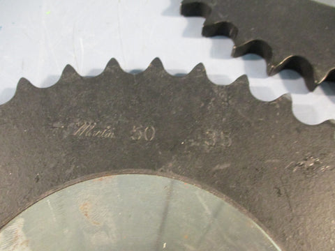 Lot of (3) Martin Sprocket 50 35 Roller Chain Sprocket, 50 Chain, 35 Teeth