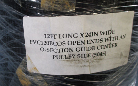 Unbranded 12 Ft x 24 IN Smooth Black Top PVC Guided Open End Conveyor PVC120BCOS