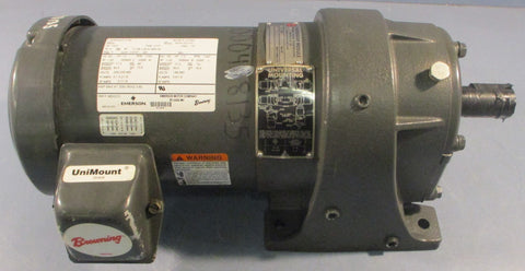 Emerson E186 3PH Motor E186A Synchrogear R276/L12113272N Gearbox 11/4" Shaft