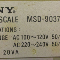 Sony Magnescale MSD9037 Module MSD9037R 20VA 100120VAC 50/60Hz