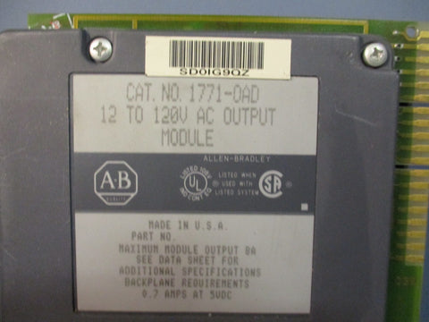 AllenBradley 12 to 120 AC Output Module  1771OAD
