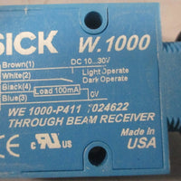Sick WE1000P411 Through Beam Receiver 7024622 1030VDC 100mA W.1000