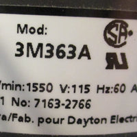 Dayton 3M363A Shaded Pole Motor 1550RPM 1/15HP 115V 1PH 60Hz 5/16" Shaft Dia