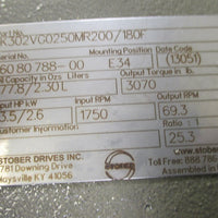 Stober K302VG0250MR200/180F Gear Reducer Ratio: 25.3:1  New