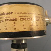 Hohner HWI80S1262R0111000 Incremental Encoder 1000 Pulses Per Turn 12mm ID