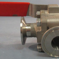 Flowserve Worcester Controls A351 CF3M Ball Valve Three-Way A351CF3M