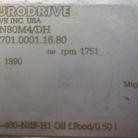 Sew Eurodrive DFT80N4MM07CK3 Gearmotor SA57/T 17/16" Bore 1HP 3PH