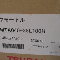 Tsubaki Gear Motor Ratio 1:100 0.4 kW  4P, 3 Ph 200/220V GMTA04038L100H