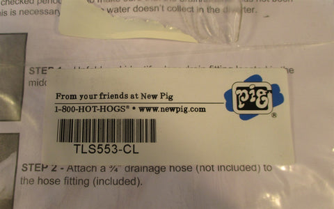 PIG TLS553-CL Pipe Roof Leak Diverter Tarp / Bag and Hose System Clean NIB