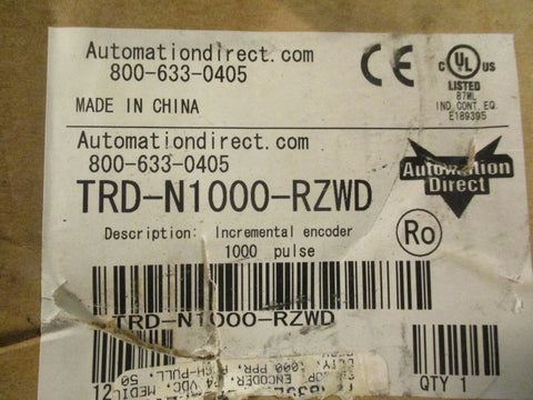 Automation Direct TRDN1000RZWD Incremental Rotary Encoder 1000P/R