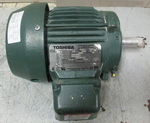 Toshiba BY154FLF1BMHD02 Induction Motor 1.5 HP, 1740 RPM, 145T Frame and 460 V