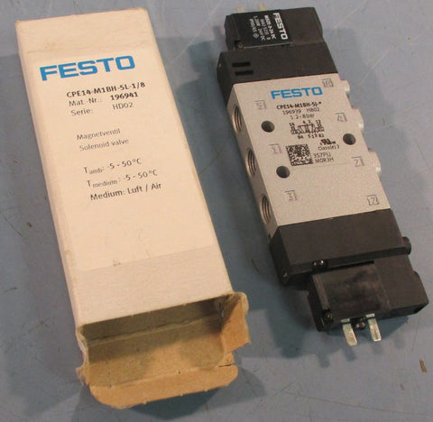 Festo CPE14-M1BH-5L-1/8 Solenoid Valve Series HD02 24V DC 0.3 MPa - 0.8 MPa