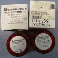 (Lot of 2) Pepperl + Fuchs VAZLED70MMRD Red Light Module 24VAC/DC 196233