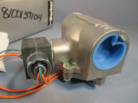 Parker 2 Way Solenoid Valve 1-1/2" Pipe 110/120V 50/60Hz 24F24C6180AAF4C05