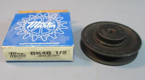 Martin BK40 1/2 Single Groove V-Belt Pulley 1/2" Bore 3.953" OD NIB