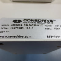 Conedrive Gearing Soutions W038015SSAS03BGKCJZ Gearbox Ratio 15:1