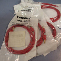 Lot of (5) Pomona Stackable Mini Banana Plug Patch Cord, Red Cable 1081-60-2