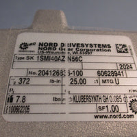 NORD DRIVE SYSTEMS GEARHEAD UNIT SK1SMI40AZN56C, 25:1, FLANGE MOUNT